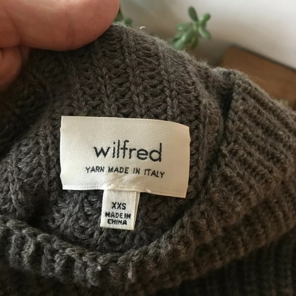 Aritzia Wilfred Durandal Funnel Neck Sleeveless Wool Tunic XXS Grey - Picture 5 of 6